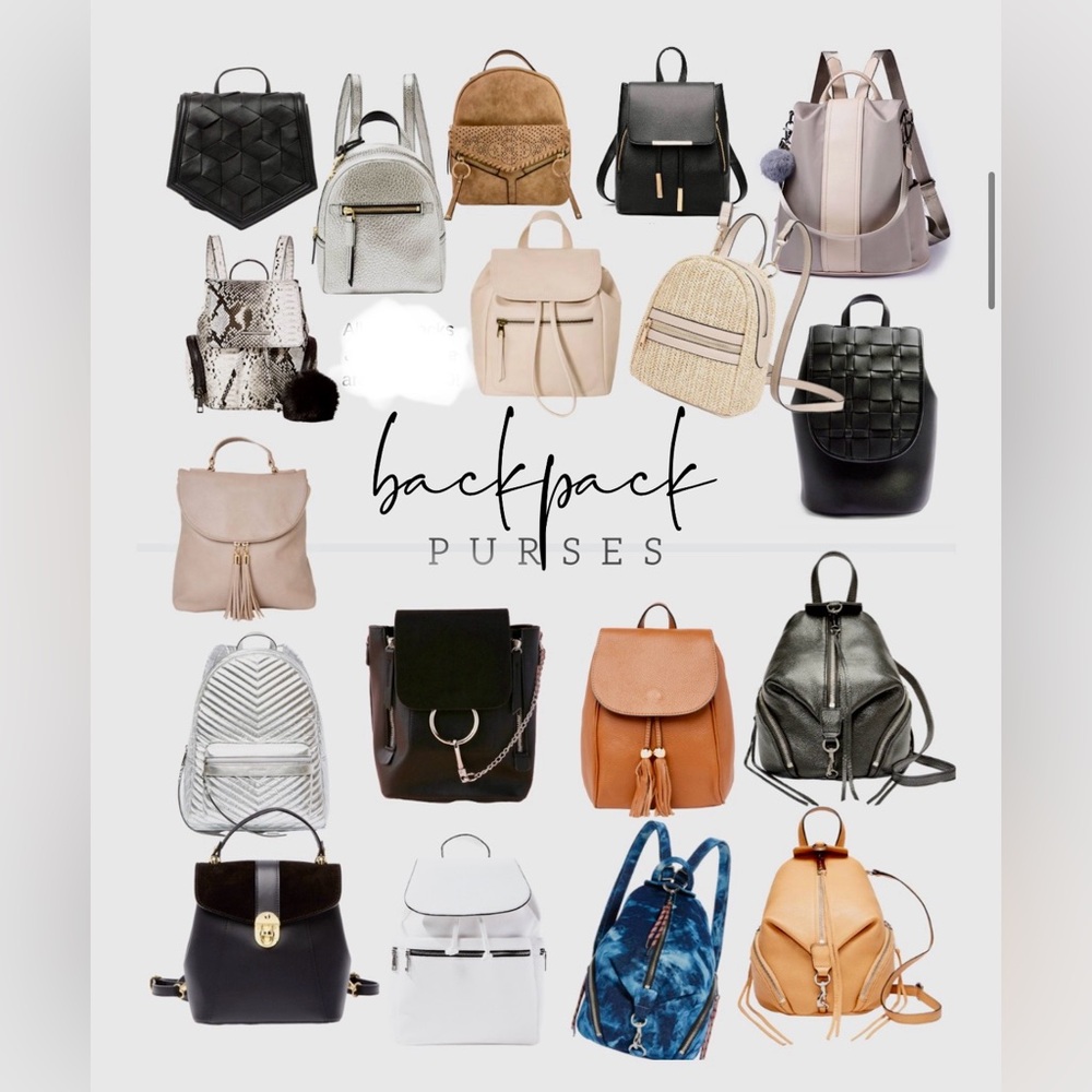 Backpack , purse ,travel bags ,clutch 
Clearing out my extras